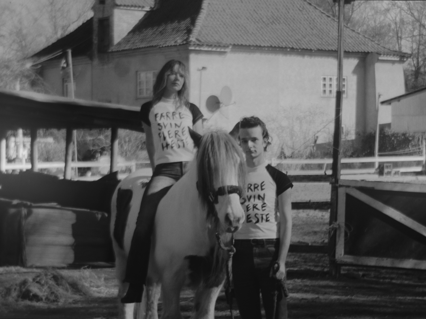 Teeshirt Færre Svin Flere Heste