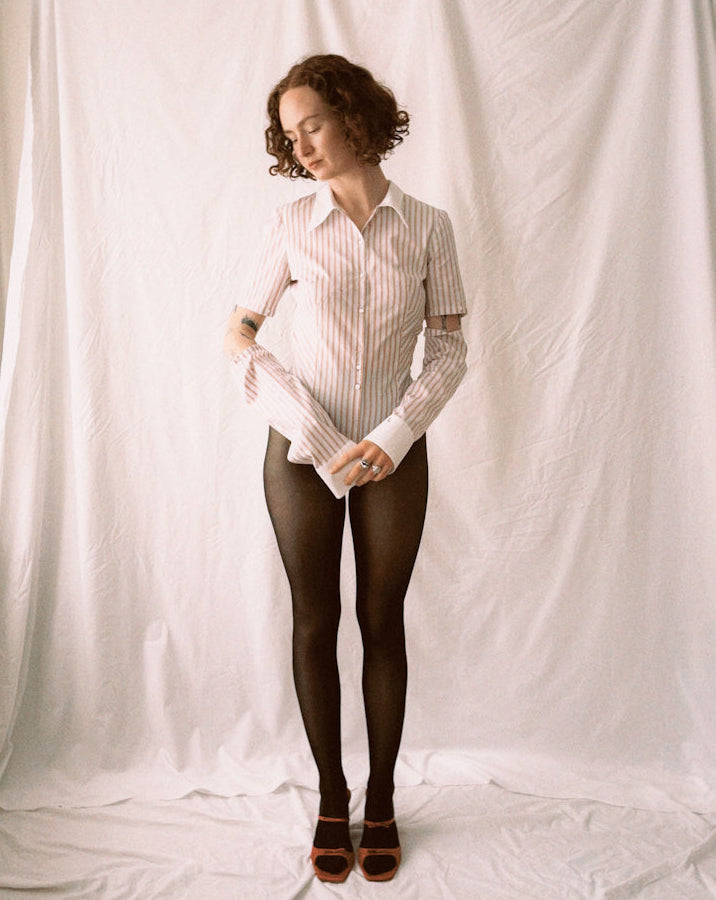 Striped Bodystocking Shirt