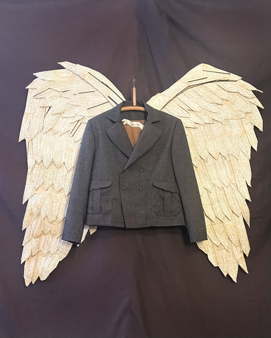 wing double breasted blazer